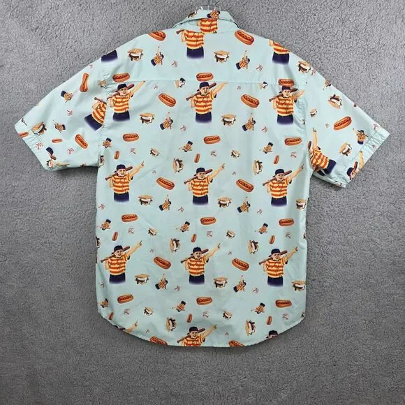 RSVLTS Men's Great Hambino The Sandlot Button Up Short Sleeve Shirt Size XL - Picture 10 of 14